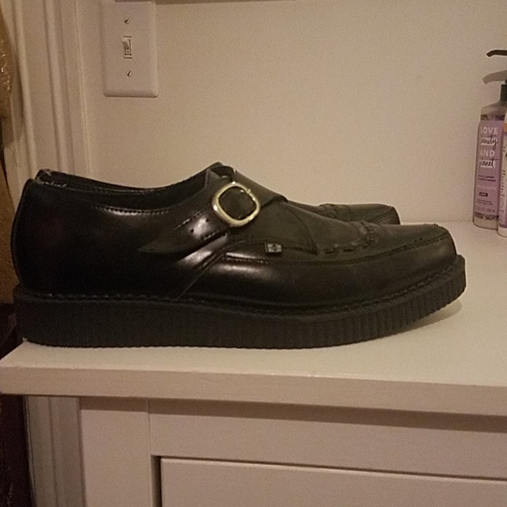 TUK pointed toe leather creepers (size 10)